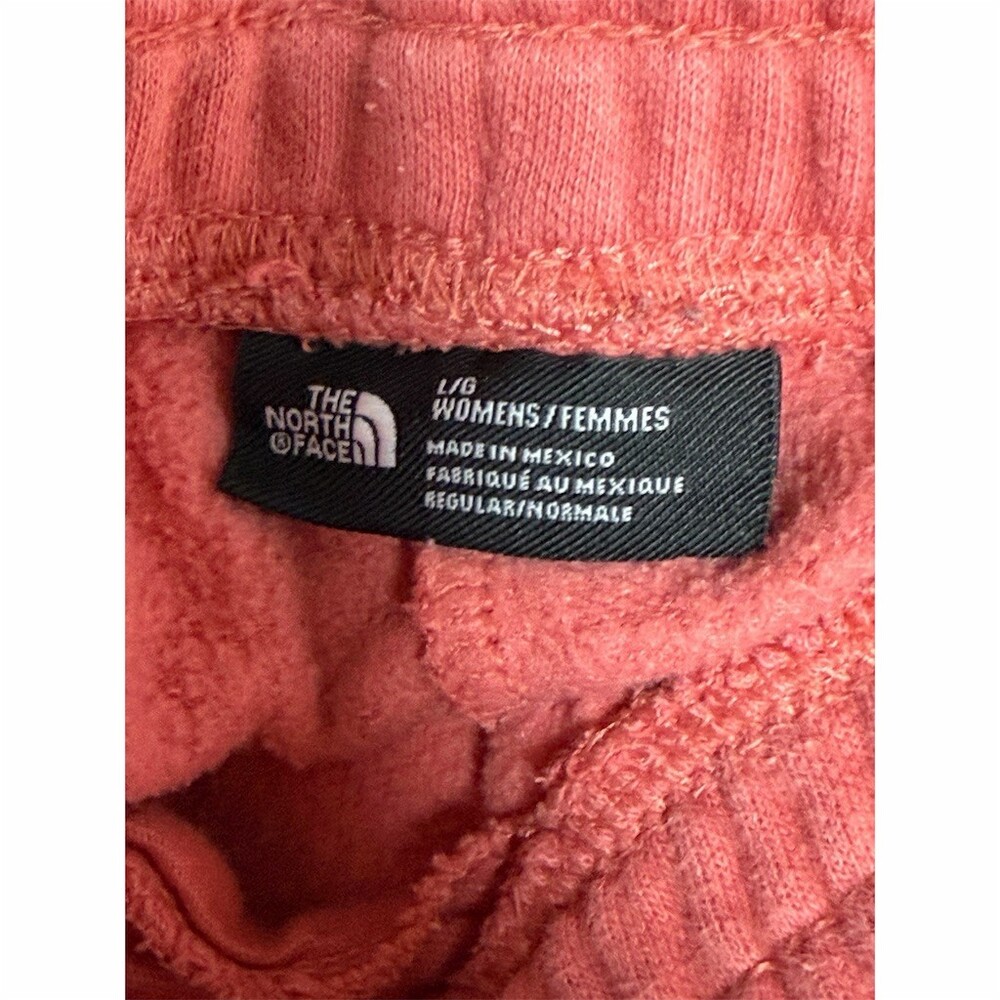 The North Face Jogger Sweatpants Womens Size L Peach Drawstring Logo - Picture 2 of 6